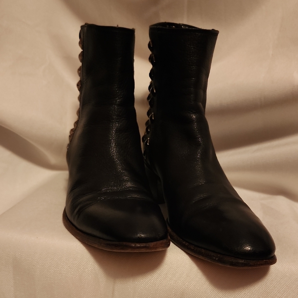 Black Leather Women's Boots